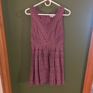 Loft fit and flare dress. Mauve. Size 6